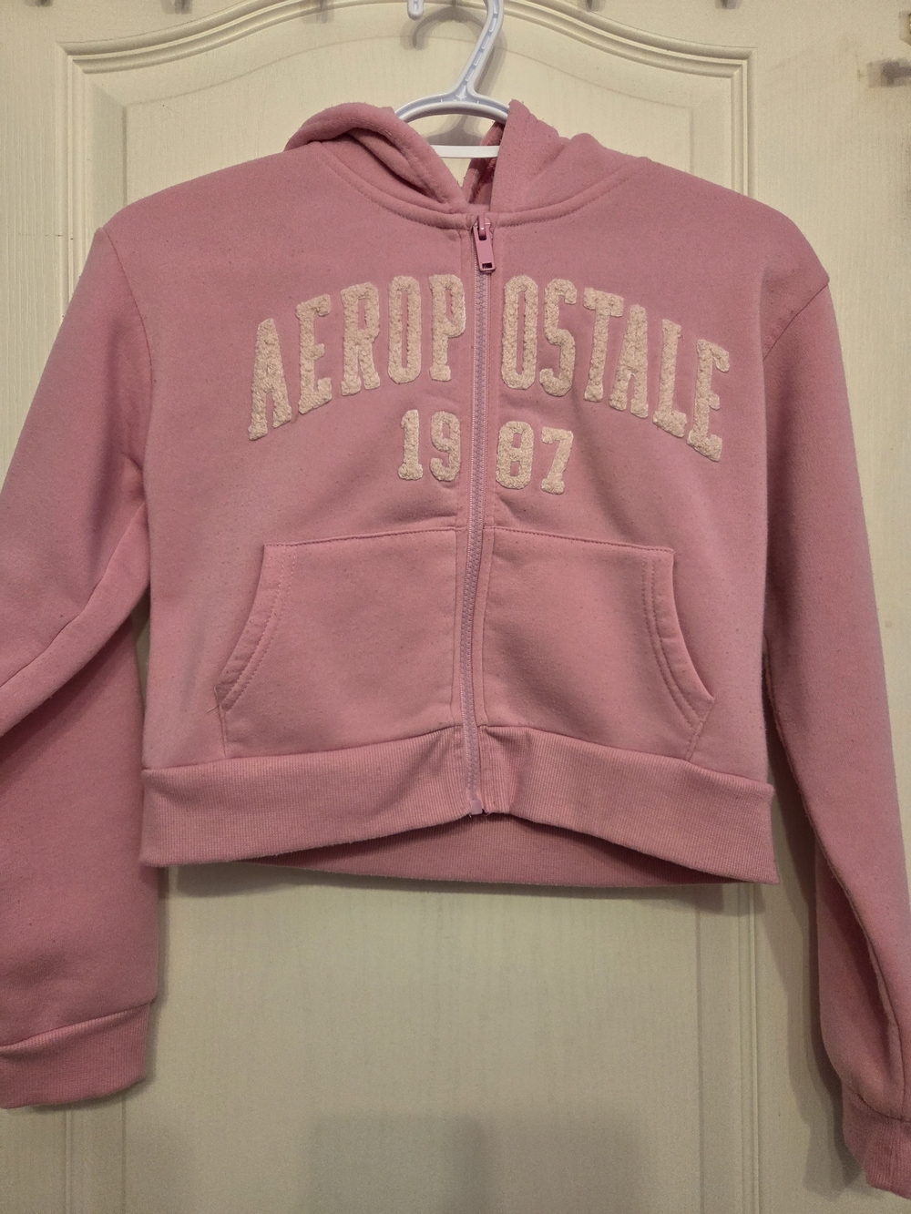 Aeropostale Girls' Pink Hooded Zip Jacket